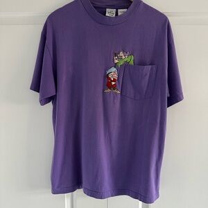 The Disney Store Vintage Purple Dopey and Grumpy Cotton T Shirt - Size Large